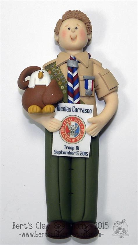 Eagle Scout Ornament By Bertsclaycreations On Etsy