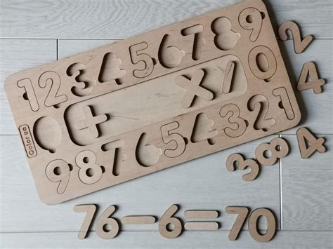 Wooden Numbers Puzzle 0 9 Wooden Numbers Wooden Numbers Toys Etsy