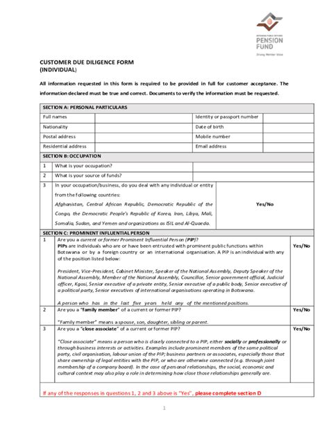 Fillable Online Illustrative Customer Due Diligence Templates
