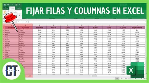 Como Fijar Filas Y Columnas En Excel Youtube