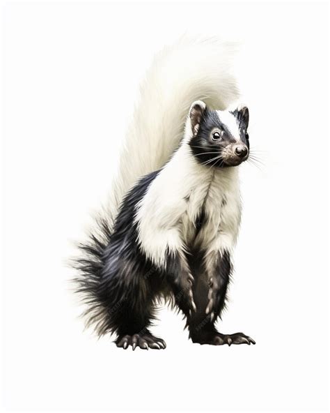 Premium AI Image | there is a skunk standing on its hind legs generative ai