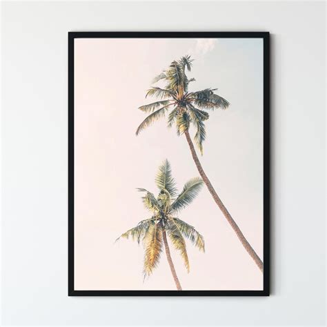 Palm Trees Framed Photography Wall Art Sunset Prints Boho Etsy