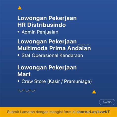 Lowongan Kerja Admin Penjualan Staf Operasional Kendaraan Crew