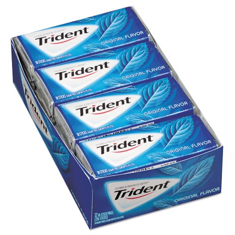 Sugar-Free Gum, Original Mint, 14 Sticks/Pack, 12 Pack/Box - Ovation Office