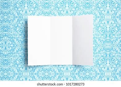 Carton Tri Fold Brochure On Pattern Stock Illustration 1017280273