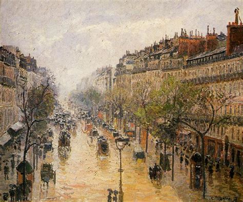 Boulevard Montmartre Spring Rain, 1897 - Camille Pissarro - WikiArt.org