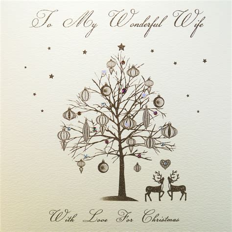 To My Wonderful Wife Large Handmade Christmas Card Qwl5 Tilt Art