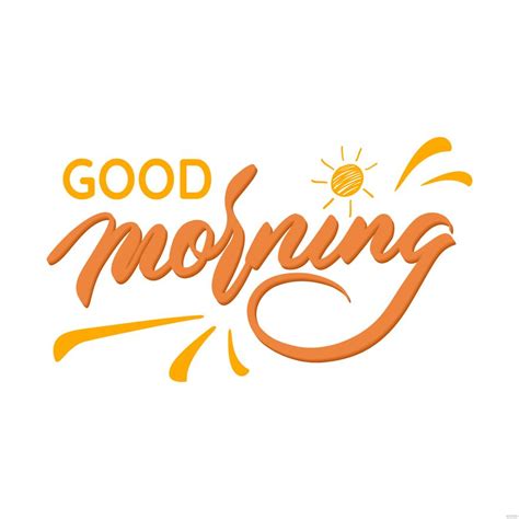 Modern Good Morning Vector In Illustrator Svg  Eps Png