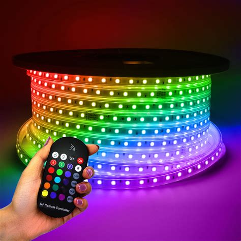 Dimmable Led Strip 50m Rgb 60 Ledsm Ip65 Plug And Play