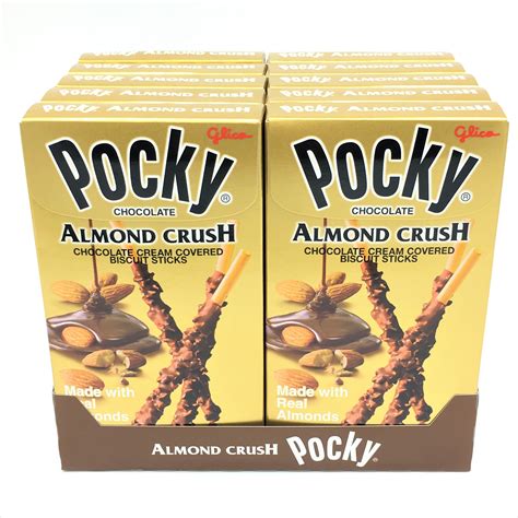 Glico Pocky Almond Crush Chocolate Cream Covered Biscuit Sticks 1 45oz