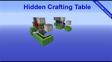 Minecraft Hidden Crafting Table Redstone Tutorial Youtube