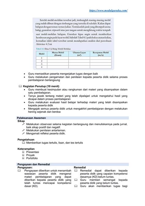 Modul Ajar Ipa Kelas Smp Bab Gerak Dan Gaya A Gerak Benda Pdf