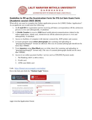 Fillable Online Guideline To Fill Up The Examination Form For PG 1st