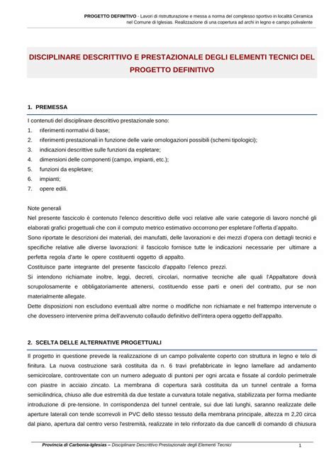 Pdf Disciplinare Descrittivo E Prestazionale Degli Dokumen Tips