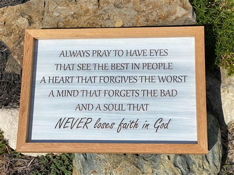 Laser Engraved Prayer Sign Etsy