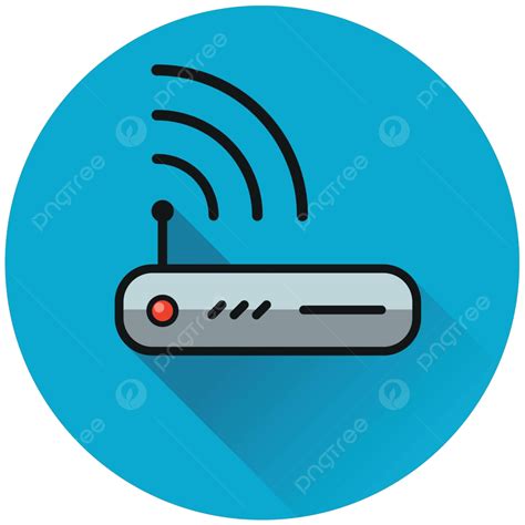 Enrutador Círculo Azul Icono Concepto Internet Interruptor Conexión Vector Png Internet