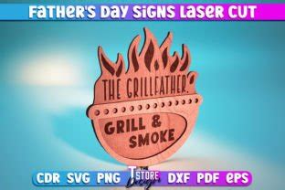 Fathers Day Sign Laser Cut Svg Grill Graphic By The T Store Design