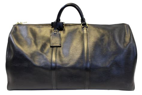 Louis Vuitton Epi Leather Black Keepall 60 Travel Bag