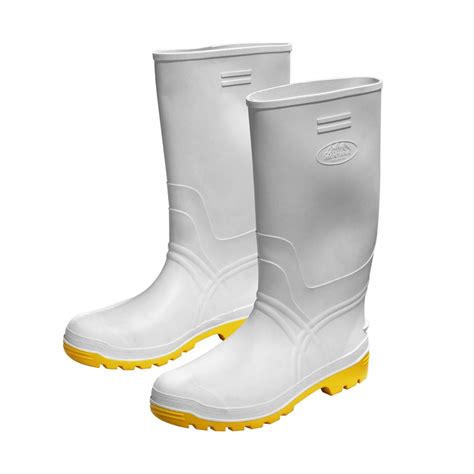 Bota Super Montana Industrial 43 Blanca Suela Pvc Amarilla Botas De