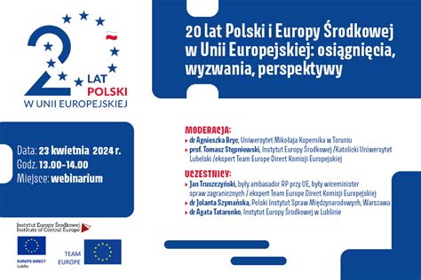 Webinarium Lat Polski I Europy Rodkowej W Unii Europejskiej