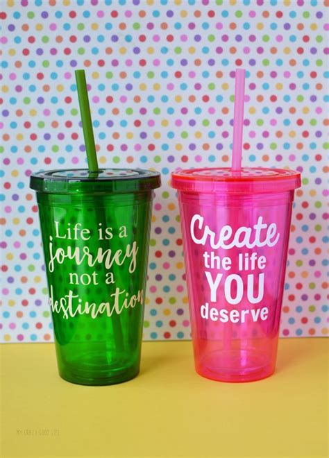 How To Put Vinyl On Cups My Crazy Good Life