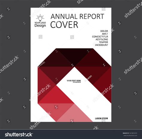 Annual Business Report Cover Template Booklet Stock Vector Royalty Free 541801672 Shutterstock