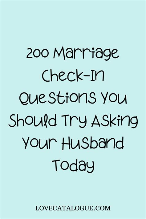 200 Marriage Check In Questions Artofit