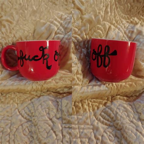 Fuck Off Calligraphy Demitasse Espresso Coffee Cup Hand Etsy
