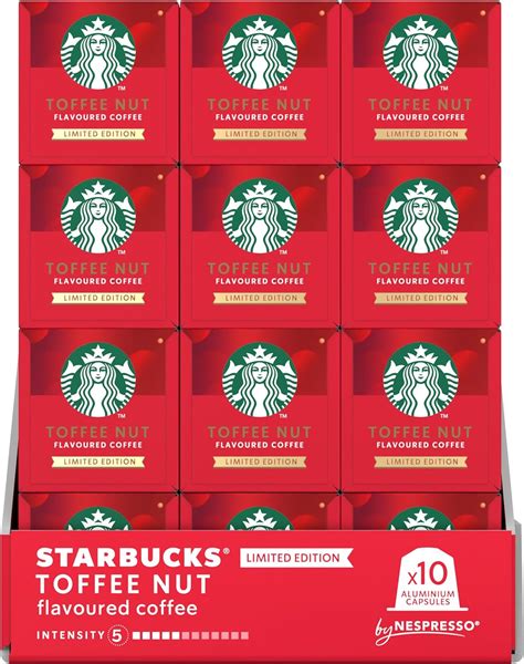 Starbucks Toffee Nut By Nespresso Coffee Coffee Pods 10 Servings