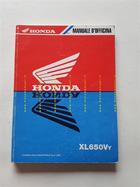 HONDA TRANSALP XL 650 V 2000 Manuale Officina Originale TESTO ITALIANO