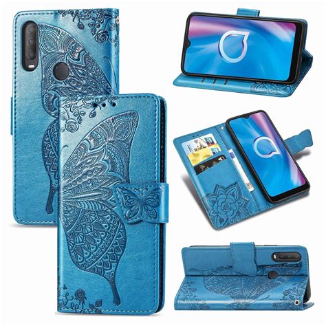 Alcatel 1s 2020 Housse Etui Coque De Protection Type Portefeuille