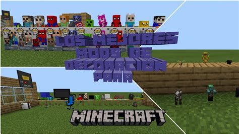 Los 3 Mejores Mods De Decoracion Para Minecraft Pe Bedrock YouTube