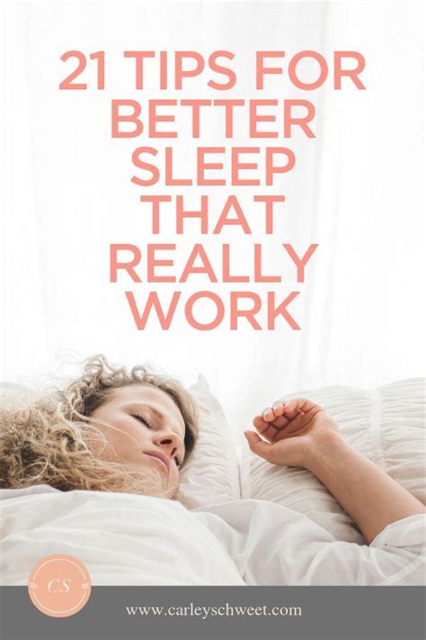 Realistic Tips For Better Sleep Artofit