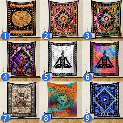 Vertical Plate Bohemia Mandala Wall Hanging Tapestry Wall Decor For