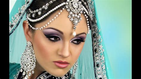 Asian Bridal Makeup Tutorial Purple And White Smokey Eye Youtube