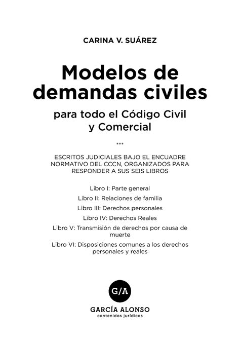 Modelo De Demanda Derecho Civil Carina V Su Rez Modelos De