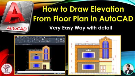 How To Draw Elevation From Floor Plan In Autocad How To Make The Elevation In Autocad Complete