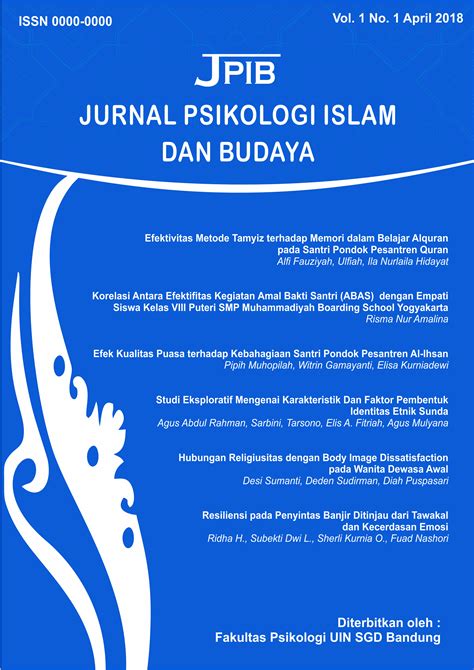 Jurnal Psikologi Islam Dan Budaya