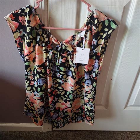 LC Lauren Conrad Women S Multi Blouse Depop