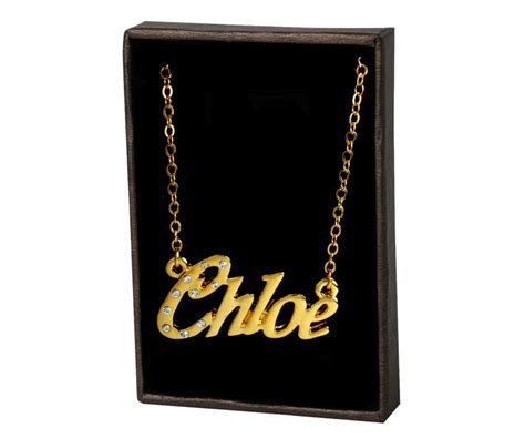 Name Necklace Chloe Gold Plated 18ct Personalised Necklace - Etsy