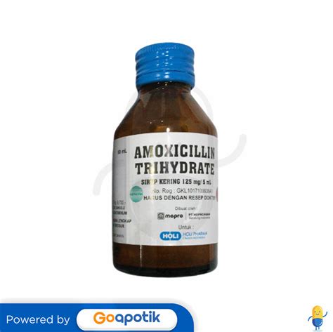 Amoxicillin Holi Mg Ml Dry Syrup Ml Kegunaan Efek Samping