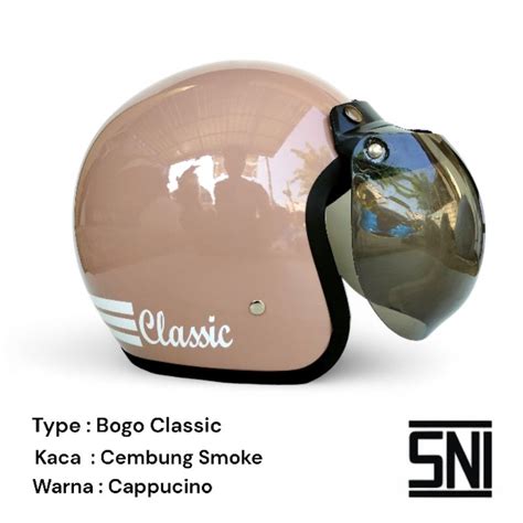 Jual Helm Bogo Classic Dewasa SNI Helm Wanita Dan Pria Shopee Indonesia