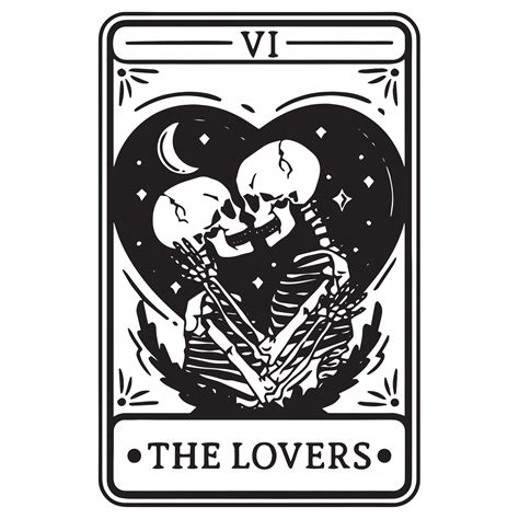 The Lovers Svg The Lovers Tarot Card Svg Skeleton Lovers Svg Inspire