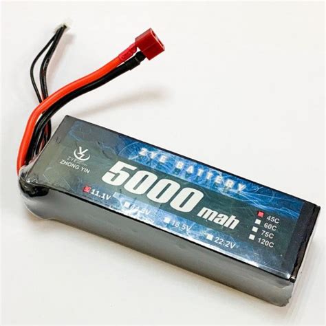 Аккумулятор LiPo - 11.1В 5000мАч 45C, 2S, T-Plug