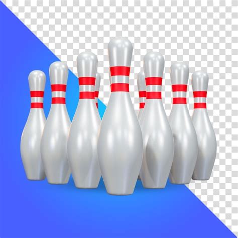 Premium Psd Bowling Pins Composition 3d Render