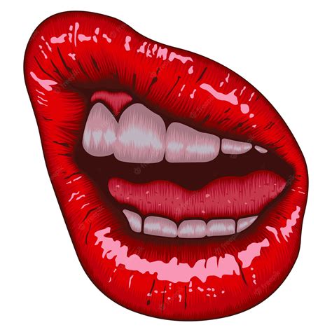 Premium Vector Realistic Lips Illustration