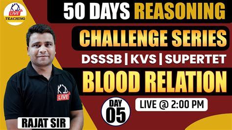 Blood Relation Days Reasoning Challenge Series Day For