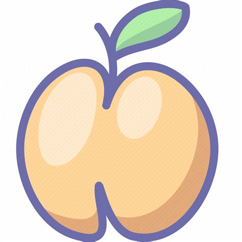 Fruit Peach Icon Download On Iconfinder On Iconfinder