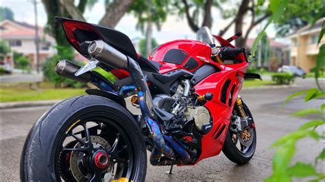 Akrapovic Double Barrel Full System Exhaust Panigale V4s Raw Sound Wdb