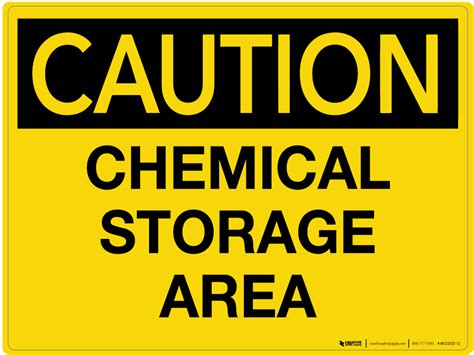 Caution Chemical Storage Area Wall Sign | Creative Safety Supply